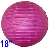 Dark Fuchsia Chinese/Japanese Paper Lantern/Lamp 18 Diameter - Just Artifacts Brand
