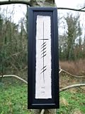 Ogham Wishes – Gra/Love – Long – Framed Irish Art – Handpainted in Ireland