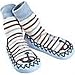 Light Blue Striped Nautical Moccasins by Nowali (2 Years)