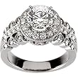 14K White Gold Diamond Engagement Ring Semimount - 0.90 Ct. - CENTER STONE NOT INCLUDED