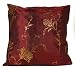 Exquisitely Burgundy with Golden Flowers Pillow Sham