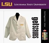 Louisiana State ( LSU ) Tigers Scrub Style Short Consultation Jacket from GelScrubs ( with LSU Logo ) - B000BJIPTI
