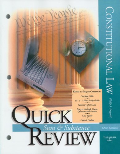 Sum & Substance Quick Review on Constitutional Law (Quick Review)