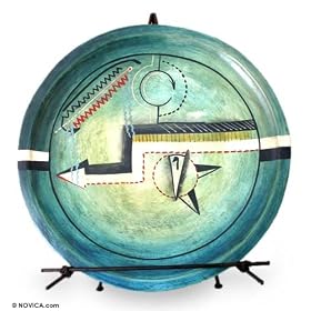 Ceramic plate, 'Tribute to Picasso' by NOVICA