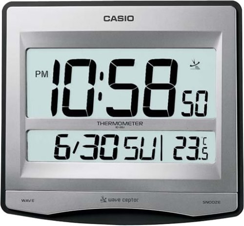 CASIO wave ceptor 電波掛け時計 ID-26J-8JF デジタルタイプ （福島・九州両局対応） 温度・カレンダー表示