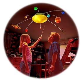 Uncle Milton Light-Up Solar System Motorized Mobile by Uncle Milton