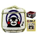 熊本ゆるキャラ 「くまもん」 の 【日本酒 くまモン 菰樽 「塗りマス付」 1800ml (包装付)