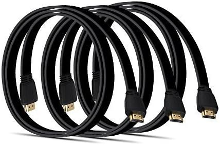 HDClub® 3-Pack High Speed HDMI Cable-3Feet (1Meters) - Gold Plated Connector Tip(s) Supports 3D and Audio Return Compatible for Blu Ray Player, 3D Television, Roku, Boxee, Xbox360, PS3, Apple TV.[Black]