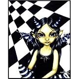 Goth Fairy Sticker #5 by Jasmine Becket-Griffith 'Horned Wide Eyed Fairy'