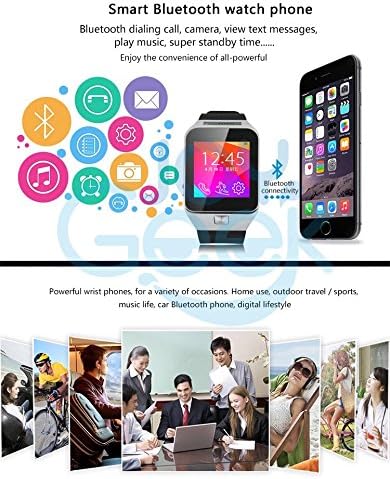 Smart Watch,JoyGeek All-in-1 Bluetooth Watch Phone Mate With 1.3MP Camera/Support SIM TF Card/1.54 Inch Touch Screen For iOS Apple iPhone and Android SmartPhones(Silver)