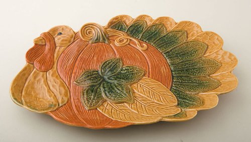 Kitchen : Peachy Kitchen Ceramic Turkey Platter