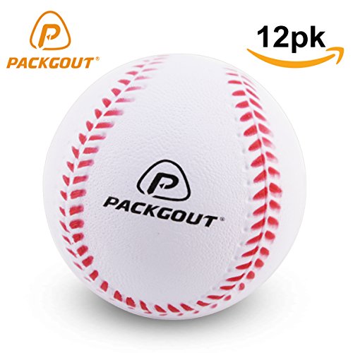 PACKGOUT #TOP REPLACEMENT SOFT BASEBALLS for Children Teenager Players Reduced Impact Youth Baseballs Indoor / Outdoor Foam Baseballs - Best Hitting Training Baseballs Compatible w/ Pitching Machine