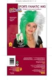 DELUXE PRO FOOTBALL TEAM SPORTS FAN GREEN and WHITE WIG ADULT