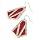 Crystal Drop Pierced Fashion Earrings Gold & Red