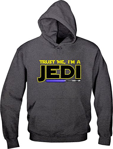 BSW YOUTH Trust Me I'm A Jedi Star Wars Saber Hoodie SM Dark Heather