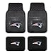 NFL New England Patriots Car Floor Mats Heavy Duty 4-Piece Vinyl - Front and Rear