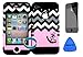 Apple Iphone 4/4s Pink Block Chevron with Anchor Pattern Design Textured Protective Cover Case Black Silicone Gel Hybrid Dual Layer Case Cover. (Included: Screen Protector, Wristband and Pry Tool Exclusively By Wirelessfones Tm)