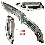 Matrix Stainless Steel Folding Knife - Silver Finish