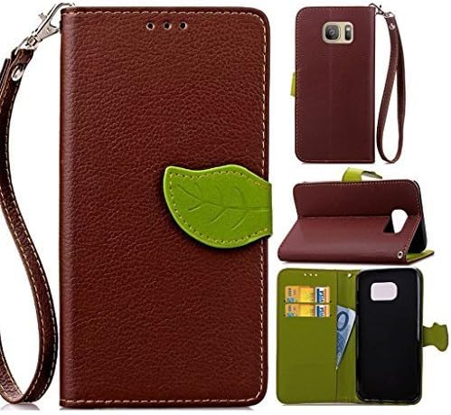Galaxy S7 Case,Galaxy S7 Wallet Case,Fastbee Leather Wallet Case With Credit Card Holder for Samsung Galaxy S7 Brown
