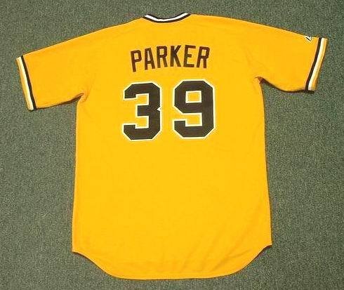 DAVE PARKER Pittsburgh Pirates 1979 Majestic Cooperstown Throwback Away Baseball Jersey, MEDIUM