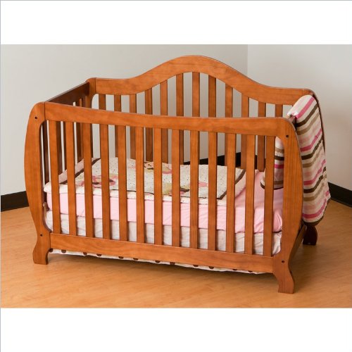 Stork Craft Monza I Fixed Side Convertible Crib, Oak On Sale