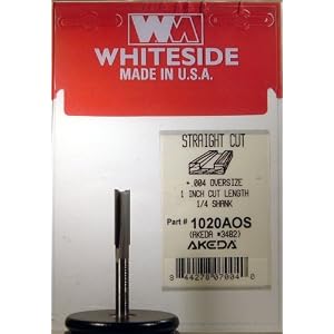 1020 AOS CARBIDE TIP 2 FLUTE AKEDA OVERSIZE STRAIGHT ROUTER BIT X 1/4 SH FOR AKEDA DOVETAIL JIG