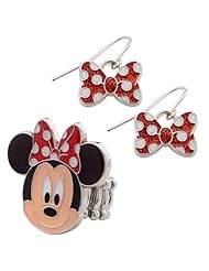 Minnie Mouse Ring and Earrings Set