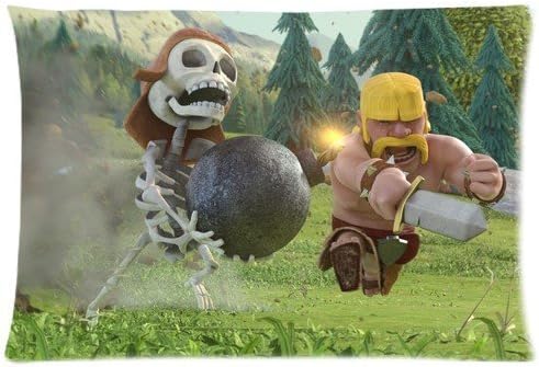 Futefew Soft Pillow Case Cover 20*30 Inch (Twin sides)Zippered Pillowcase Popular Game Clash of Clans Bomb Pattern Popular Design by GHYUJNHGG