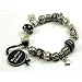 TOC BEADZ Branded Black & White Bead Bracelet