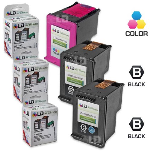 LD © Remanufactured Hewlett Packard (HP) CC641WN (60XL) and CC644WN (60XL) Set of 3 High Yield Ink Cartridges: Includes 2 Black and 1 Color Cartridge On Sale