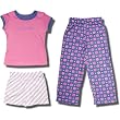 Calvin Klein 3 Piece Pink and Purple Pajamas for Girls Calvin Klein 3 Piece Pink and Purple Pajamas for Girls