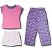 Calvin Klein 3 Piece Pink and Purple Pajamas for Girls