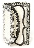 Making Memories 5th Avenue Spiral 4 Inch by 6 Inch Journaling Book, Black and White 30 Pages with 6 Die-Cut Edges