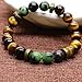 AmorWing Tiger Eye Prayer Bead Stretch Bracelet for Men & Women, Unique Design