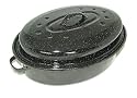 SWAN OVAL 36CM ROASTING DISH ROASTER WITH LID EXTRA LARGE SELF BASTING ENAMEL