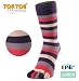TOETOE Socks Knee-high Stripy Purple Unisize 4-11 - All Styles