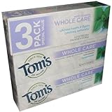 Tom's of Maine Whole Care Toothpaste with Flouride Flavor 4.7 Ounce Tube (Pack of 3