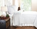 Greenland Home Ruffled Ivory Quilt Set, Full/Queen