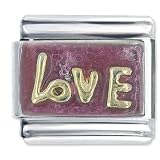 Ruby Love Themed Holiday Italian Charm Bracelet