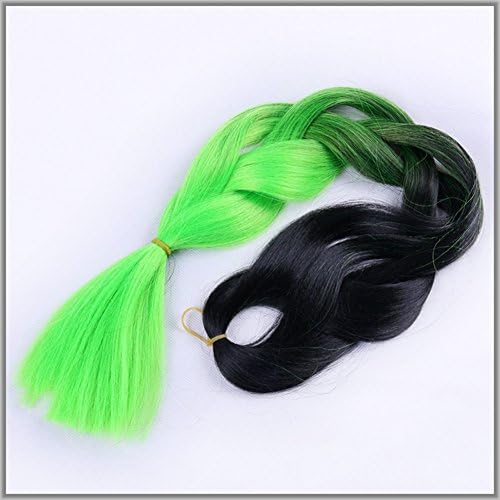 New Bee Hair(TM)5Pcs/Lot Kanekalon Jumbo Braiding Hair 24'' 100g African Synthetic Green Braiding Hair Styles