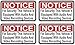 2.5in x 1.5in Red Notice Audio and Video Recording Stickers