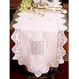 Special Christmas White Tree Table Runner and Placemats, 15x54