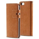 Wallet Case for iPhone 6, Elegant Suede PU Leather, Book Cover Cases for Apple IPhone 6 6s (4.7 in), Classic Design with Card Slots and Cash Pocket, Father's Day Gift