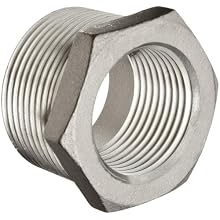 Stainless Steel 304 Cast Pipe Fitting, Hex Bushing, MSS SP-114, NPT Male X Female
