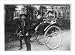 Historic Print (L): Mr. and Mrs. James Bowron of Birmingham, Alabama, in jinrikishas,...