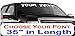 CustomDecal US 35-Inch Custom Personalized Name Vinyl Decal Sticker | Fade-Resistant Waterproof Decorative Text | Easy to Apply on Car Truck, Boat, Trailer Window or Bumper | 9 Fonts & 10 Colors
