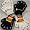 Black Skate Tracing Ice Skate Logo Gloves - Child 3-6 years
