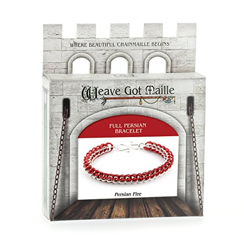 Weave Got Maille Full Persian Chain Maille Bracelet Kit, Persian Fire