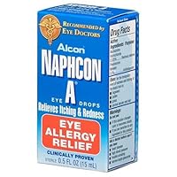 Alcon Naphcon-A Allergy Relief Eye Drops, 0.5-Ounce Bottles (Pack of 2)