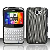 CARBON FIBER DESIGN Hard Rubber Feel Plastic Design Case for HTC STATUS / C ....